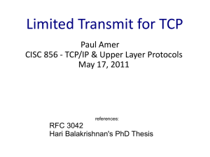 Limited Transmit & Early Retransmit for TCP
