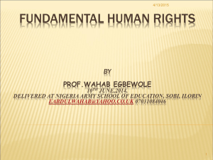 Fundamental human rights