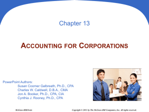 13 Accounting for Corporations