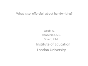 What is so `effortful` about handwriting?