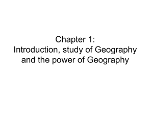 Chapter 1 - Geography Matters