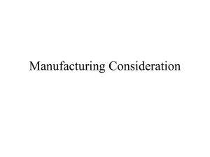 Design Chapter 1. Manufacturing Consideration