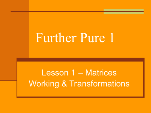 FP1 matrices lesson 1