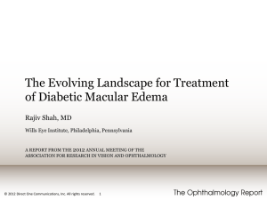 Slide 1 - The Ophthalmology Report 2013