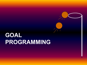 4.5 Goal Programming (NILN)