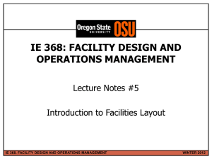 facility design and operations management