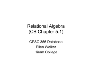 Relational Algebra