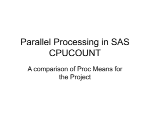 Parallel Processing in SAS