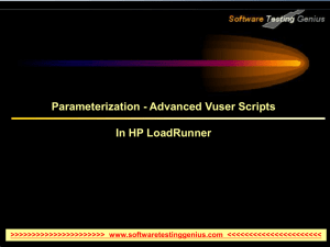 Parameterization - Advanced Vuser Scripts