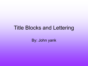 Title Blocks and Lettering - John Yank`s CAD Portfolio