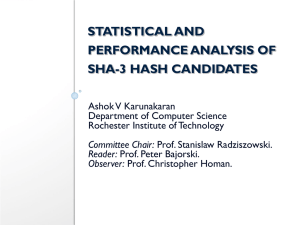 ppt - Statistical and Performance Analysis of SHA