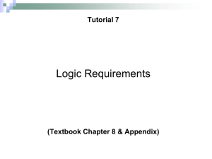 Tutorial 7: Logic Requirements