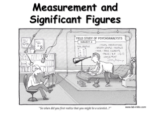 Measurement/Error/Significant Figures Powerpoint