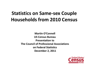 Statistics on Same-sex Couple Households from 2010 Census