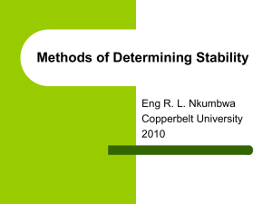 Methods of Determining Stability
