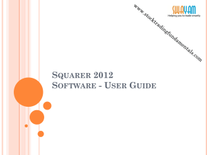 squarer - 2012 software user guide