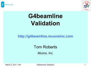 G4beamline validation