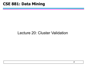 Cluster Validity