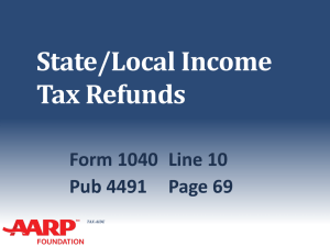 State Tax Refund Worksheet