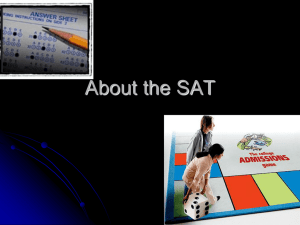 SAT Basic Info PPT - Central Columbia School District