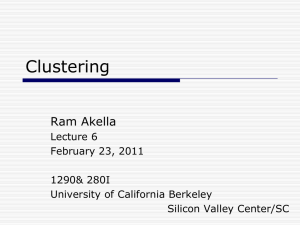 Clustering - Courses - University of California, Berkeley