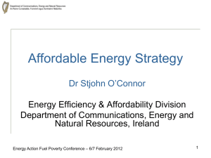 Dr St John O`Connor - Energy Action Ireland