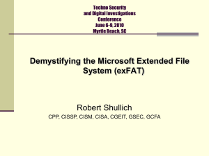 TSC – Demystifying the Microsoft Extended File System (exFAT) V1.00