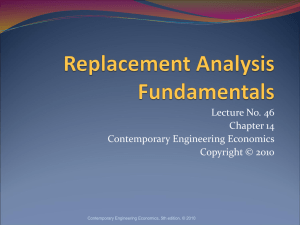 Replacement Analysis Fundamentals