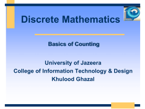 Lecture 10: Basics of Counting