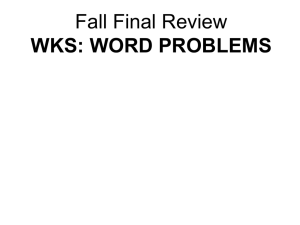 PowerPoint: Physics Word Problem Review