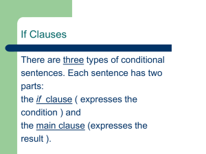 If Clauses