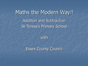 Maths the Modern Way!! - St. Teresas School Web Site