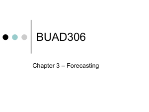 Chapter 3 - Forecasting