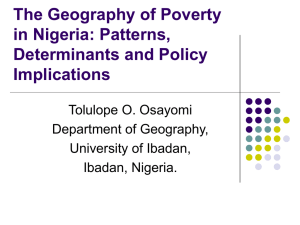 The Geography of Poverty in Nigeria