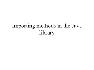 importing methods in the Java library (cont.)
