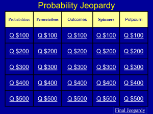 Probability Jeopardy Review game PowerPoint