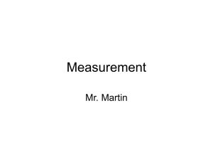 Measurement - Mr. Martin`s Web Site