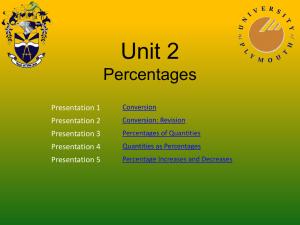 Quantities as Percentages