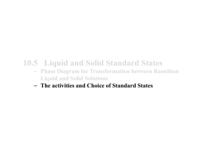 Choice of Standard States