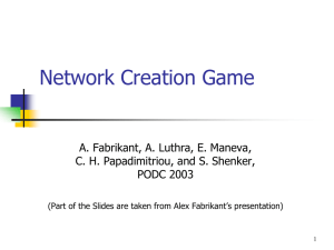 On a Network Creation Game