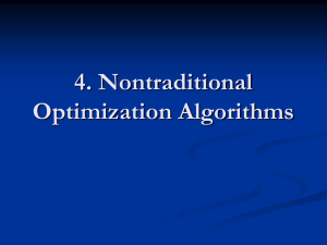 Nontraditional Optimization Algorithms