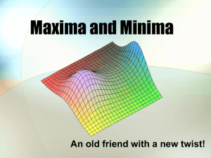 15.7 Maxima and Minima
