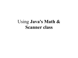 Using Java`s Math & Scanner class