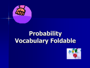 Probability Vocabulary Foldable