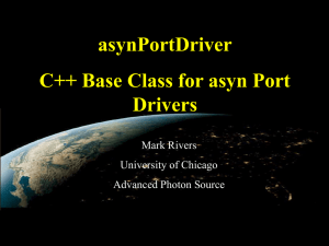 Overview of asynPortDriver