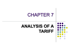 The net national loss from a tariff