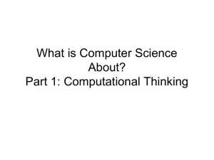 Computational Thinking - TAMU Computer Science Faculty Pages