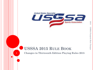 USSSA 2015 Rule Book