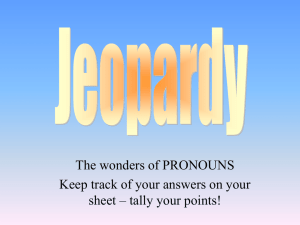 pronoun jeopardy