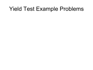 Yield Test Example Problems